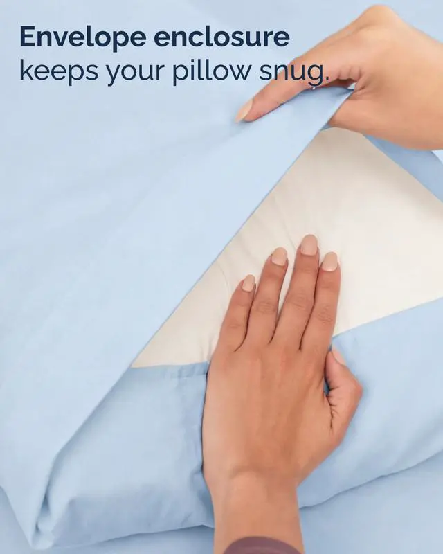 Alt view image 7 of 7 - Twin XL 4 Piece Sheet Set - Comfy Breathable & Cooling - Ultra-Soft Hotel Luxury Bedding Set w/ 8-16 Inch Deep Pockets - 1 Flat & 1 Fitted Sheet & 2 Pillowcases - Wrinkle Free & Easy Care - Baby Blue
