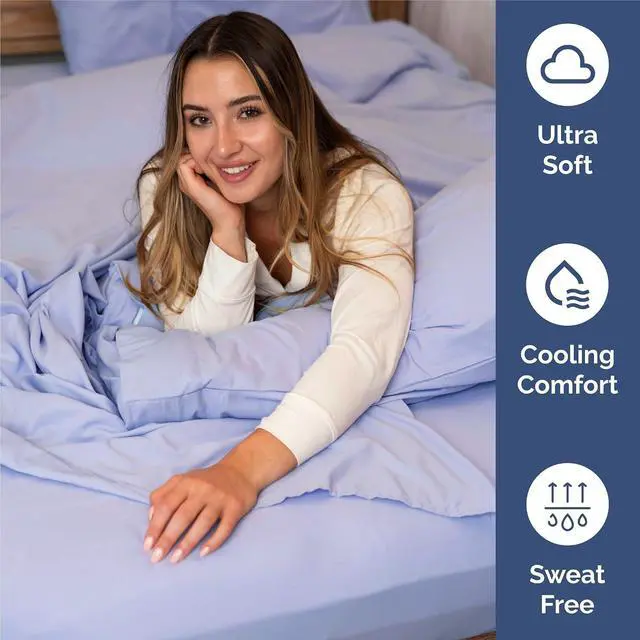 Alt view image 4 of 7 - King 6 Piece Sheet Set - Comfy Breathable & Cooling - Ultra Soft Hotel Luxury Bedding Set w/ 8-16 Inch Deep Pockets - 1 Flat & 1 Fitted Sheet & 4 Pillowcases - Wrinkle Free and Easy Care - Lavender