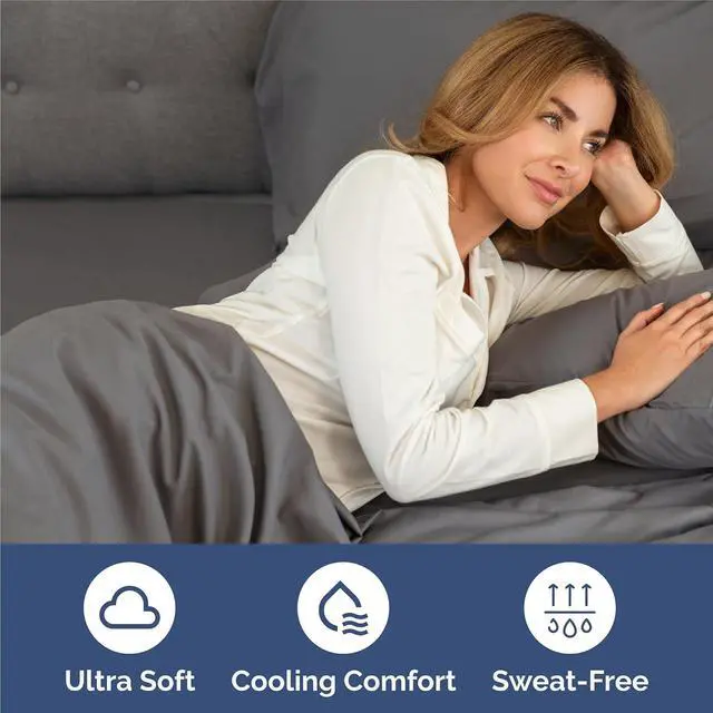 Alt view image 4 of 7 - King 6 Piece Sheet Set - Comfy Breathable & Cooling - Ultra-Soft Hotel Luxury Bedding Set with 8-16 Inch Deep Pockets - 1 Flat & 1 Fitted Sheet & 4 Pillowcases - Wrinkle Free & Easy Care - Dark Grey
