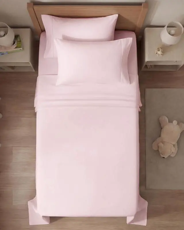 Alt view image 7 of 7 - Twin 4 Piece Sheet Set - Comfy Breathable & Cooling - Ultra Soft Hotel Luxury Bedding Set w/ 8-16 Inch Deep Pockets - 1 Flat & 1 Fitted Sheet & 2 Pillowcases - Wrinkle Free & Easy Care - Lavender Pink