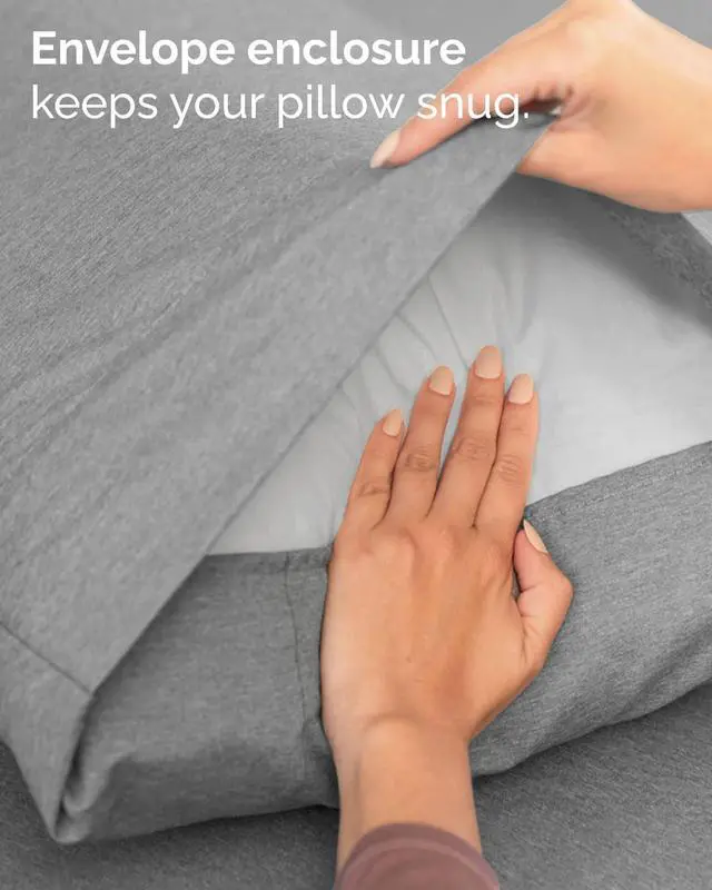 Alt view image 7 of 7 - Twin XL 4 Piece Sheet Set - Comfy Breathable & Cooling - Soft Hotel Luxury Bedding Set with 8-16 Inch Deep Pockets - 1 Flat & 1 Fitted Sheet & 2 Pillowcases - Wrinkle Free & Easy Care - Heathered Grey