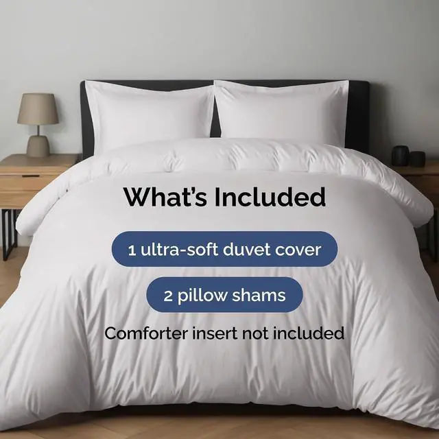 Alt view image 2 of 7 - Duvet Cover Full Size Set - Extra Soft Full Duvet Cover 80" x 90" with 2 Pillow Shams for Women, Men, Kids & Teens - Hotel Luxury with Zipper Closures & Ties - Comfy, Cozy & Breathable (French Grey)