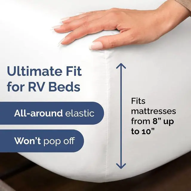 Alt view image 3 of 7 - Short Queen Size 4 Piece Sheet Set - RV Short Queen, Ultra-Soft, Breathable & Cooling Bed Sheets Set with Deep Pockets - Hotel Luxury Bedding for Women & Men - Wrinkle Free & Fade Resistant - White
