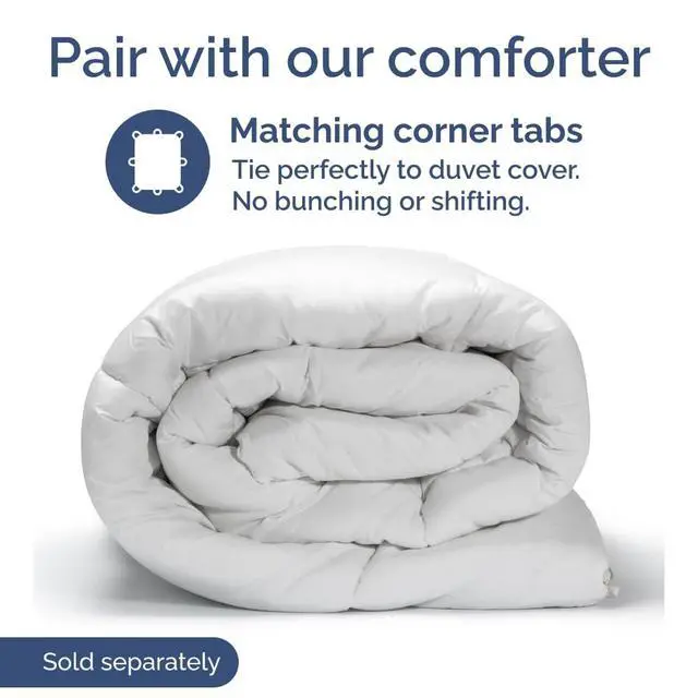 Alt view image 7 of 7 - Duvet Cover Super Queen Size Set - Extra Soft Super Queen Duvet Cover 98" x 90" with 2 Pillow Shams for Women, Men, Kids & Teens - Comfy, Breathable Hotel Luxury w/Zipper Closures & Ties (Navy Blue)