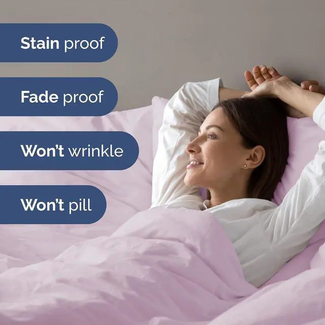 Alt view image 5 of 7 - Duvet Cover Full Size Set - Extra Soft Full Duvet Cover 80" x 90" with 2 Pillow Shams for Women, Men, Kids & Teens - Hotel Luxury w/Zipper Closures & Ties - Comfy, Cozy & Breathable (Light Lavender)