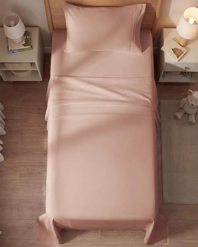 Alt view image 7 of 7 - Twin Size 3 Piece Sheet Set - Comfy Breathable & Cooling Sheets - Hotel Luxury Bed Sheets for Women & Men - Deep Pockets, Easy-Fit, Extra Soft and Wrinkle Free Sheets - Mauve Oeko-Tex Bed Sheet Set