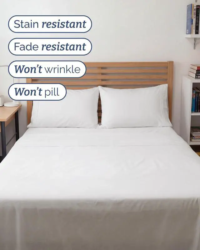 Alt view image 5 of 7 - Full XL Bed Sheet - 4 Piece Full XL Bed Sheets Set - Ultra-Soft, Breathable & Cooling - Hotel Luxury Bedding for Women & Men w/ Deep Pockets - Wrinkle Free & Fade Resistant - Oeko-Tex - Antique White