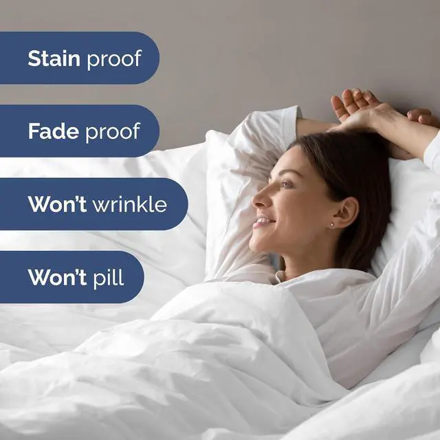 Alt view image 5 of 7 - Duvet Cover Cal King Size Set - Extra Soft Cal King Duvet Cover 104" x 98" with 2 Pillow Shams for Women, Men, Kids & Teens - Hotel Luxury w/Zipper Closures & Ties - Comfy, Cozy & Breathable (White)