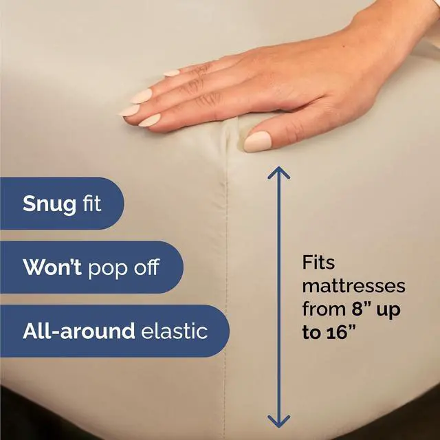 Alt view image 3 of 7 - Cal King Size 4 Piece Sheet Set - Comfy Breathable & Cooling Sheets - Hotel Luxury Bed Sheets for Women & Men - Deep Pockets, Easy-Fit, Extra Soft & Wrinkle Free Sheets - Wheat Oeko-Tex Bed Sheet Set