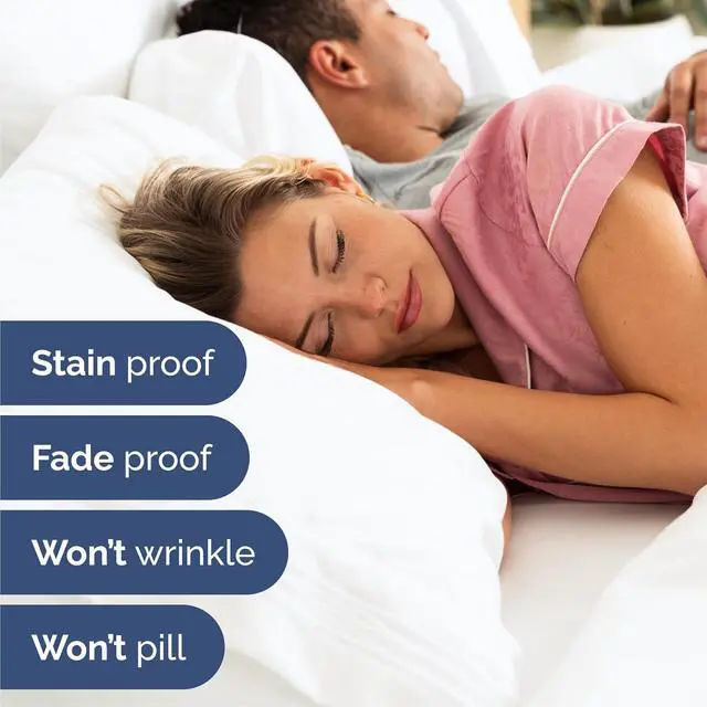 Alt view image 5 of 7 - Queen Size 4 Piece Sheet Set - Comfy Breathable & Cooling Sheets - Hotel Luxury Bed Sheets for Women & Men - Deep Pockets, Easy-Fit, Extra Soft and Wrinkle Free Sheets - White Oeko-Tex Bed Sheet Set