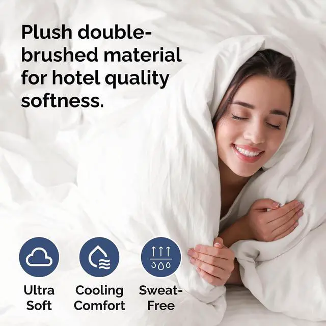 Alt view image 3 of 7 - Duvet Cover Full Size Set - Extra Soft Full Duvet Cover 80" x 90" with 2 Pillow Shams for Women, Men, Kids & Teens - Hotel Luxury w/ Zipper Closures & Ties - Comfy, Cozy & Breathable (Antique White)