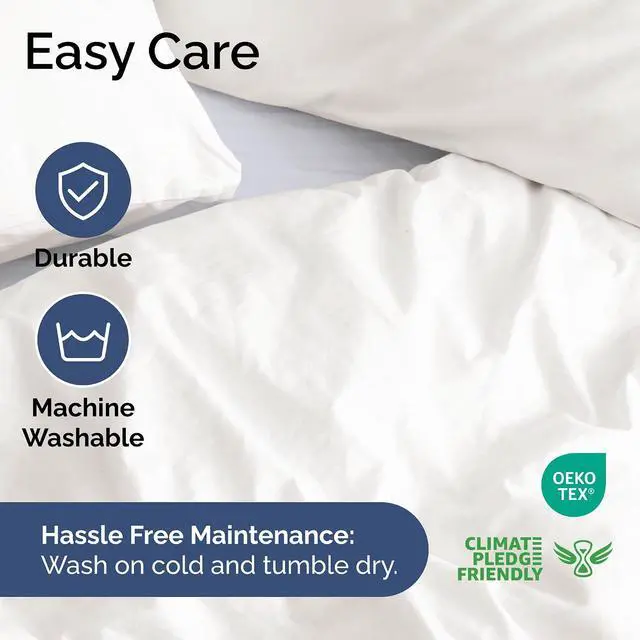 Alt view image 6 of 7 - Duvet Cover Full Size Set - Extra Soft Full Duvet Cover 80" x 90" with 2 Pillow Shams for Women, Men, Kids & Teens - Hotel Luxury w/ Zipper Closures & Ties - Comfy, Cozy & Breathable (Antique White)