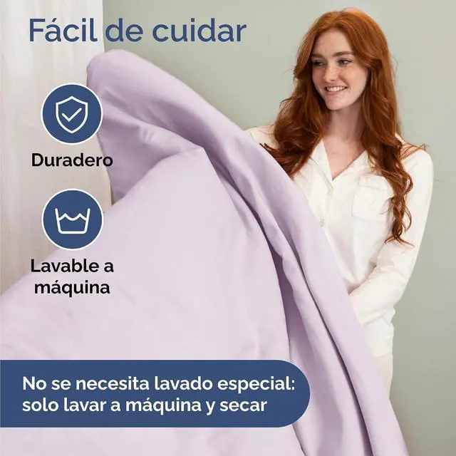 Alt view image 7 of 7 - Cal King Size 4 Piece Sheet Set - Comfy Breathable & Cooling Sheets - Hotel Luxury Bed Sheets for Women & Men - Deep Pockets, Easy-Fit, Soft & Wrinkle Free Sheets - Light Lavender Oeko-Tex Bed Sheets