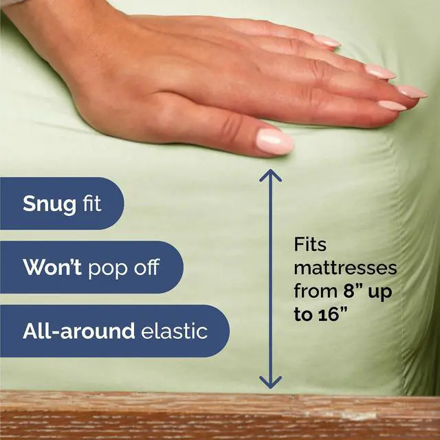 Alt view image 3 of 7 - Queen Size 4 Piece Sheet Set - Comfy Breathable & Cooling Sheets - Hotel Luxury Bed Sheets for Women & Men - Deep Pockets, Easy-Fit, Soft & Wrinkle Free Sheets - Light Sage Green Oeko-Tex Bed Sheets