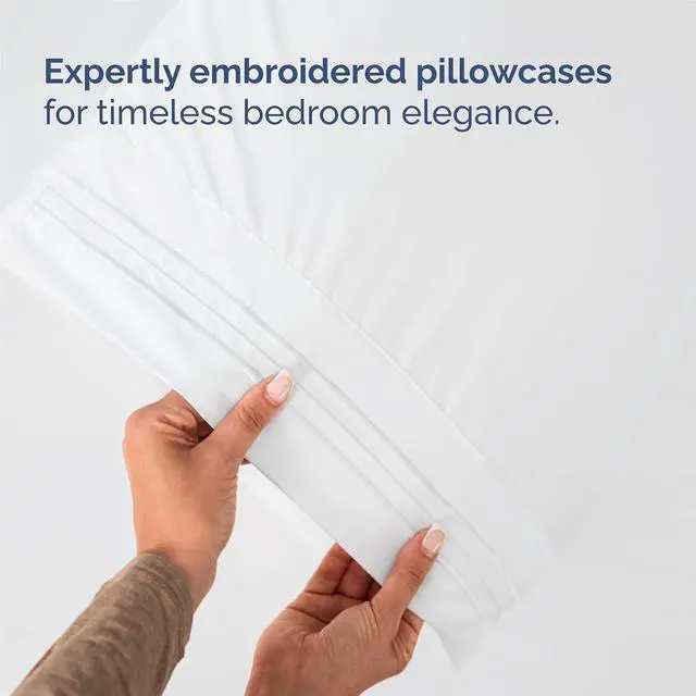 Alt view image 6 of 7 - Split King Size 5 Piece Sheet Set - Comfy Breathable & Cooling Sheets - Hotel Luxury Bed Sheets for Women & Men - Deep Pockets, Easy-Fit, Soft and Wrinkle Free Sheets - White Oeko-Tex Bed Sheet Set
