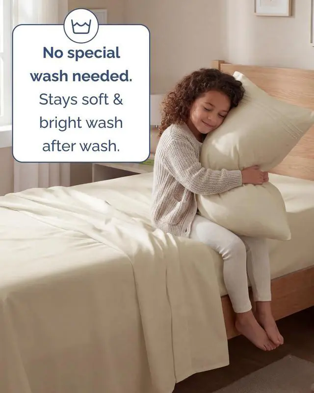 Alt view image 6 of 7 - Twin Size 3 Piece Sheet Set - Comfy Breathable & Cooling Sheets - Hotel Luxury Bed Sheets for Women & Men - Deep Pockets, Easy-Fit, Extra Soft and Wrinkle Free Sheets - Wheat Oeko-Tex Bed Sheet Set