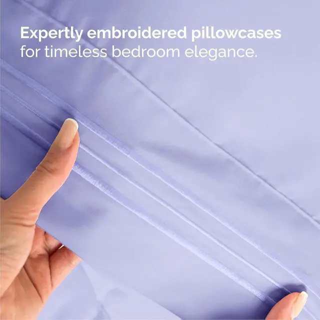 Alt view image 6 of 7 - Cal King Size 4 Piece Sheet Set - Comfy Breathable & Cooling Sheets - Hotel Luxury Bed Sheets for Women & Men - Deep Pockets, Easy-Fit, Soft and Wrinkle Free Sheets - Lavender Oeko-Tex Bed Sheet Set