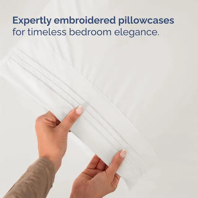 Alt view image 6 of 7 - Cal King Size 4 Piece Sheet Set - Comfy Breathable & Cooling Sheets - Hotel Luxury Bed Sheets for Women & Men - Deep Pockets, Easy-Fit, Extra Soft & Wrinkle Free - Antique White Oeko-Tex Bed Sheet Set