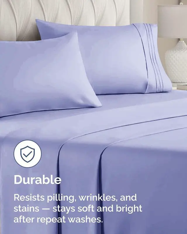 Alt view image 4 of 7 - King Pillow Cases Set of 10 - Ultra Soft Hotel Quality Pillowcase Covers - Comfy & Wrinkle Free - Shrink, Stain and Fade Resistant - Soft, Machine Washable Pillow Protectors - 10 Piece Set - Lavender
