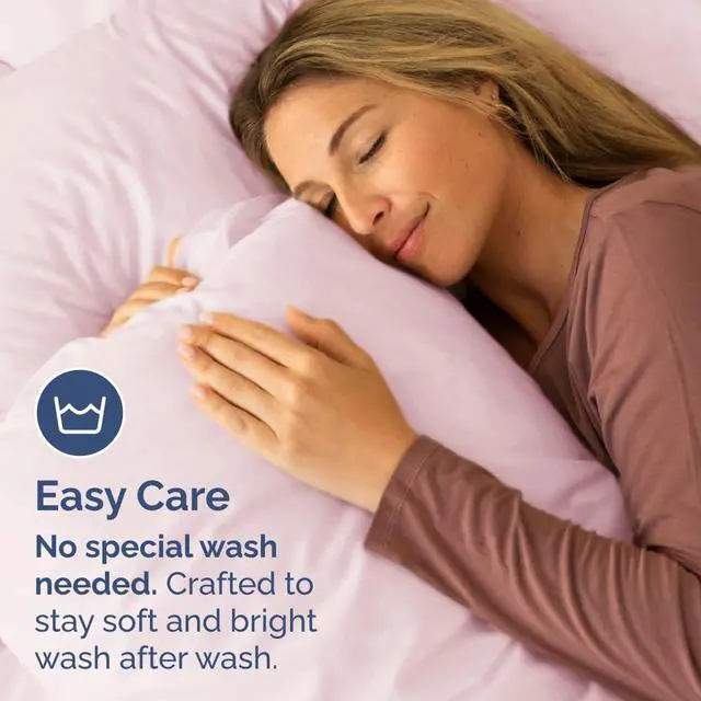 Alt view image 5 of 7 - King Standard Pillow Cases Set of 2 - Ultra-Soft Hotel Quality Pillowcase Covers - Comfy, Cozy & Fade Free - Wrinkle Resistant - Machine Washable Pillow Protectors - 2 Piece Set - Lavender Pink