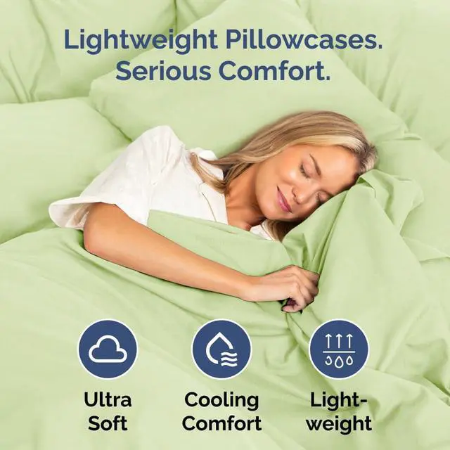 Alt view image 3 of 7 - King Standard Pillow Cases Set of 4 - Soft Hotel Quality Pillowcase Covers - Comfy Bedding for Women, Men, Kids & Teens - Machine Washable Pillow Protectors - 4 Piece - King Standard Light Sage Green