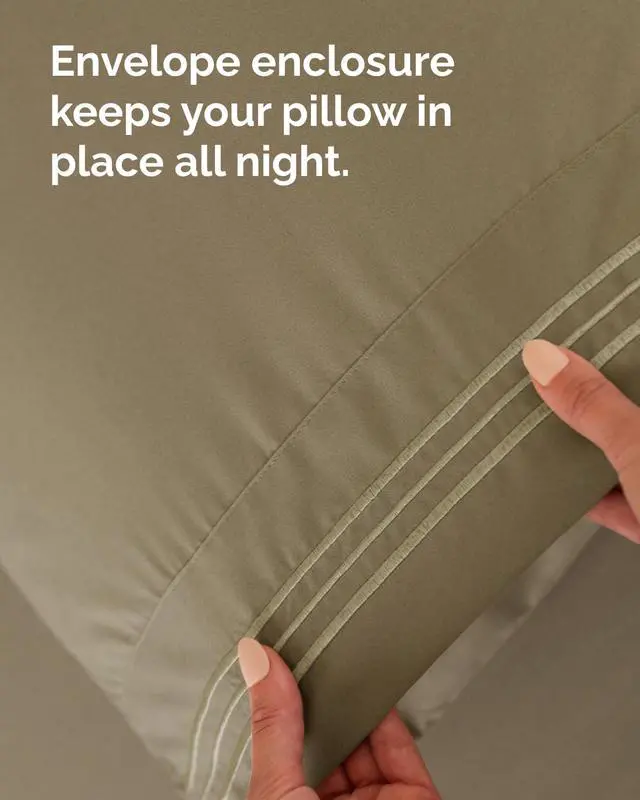 Alt view image 7 of 7 - Queen Pillow Cases Set of 10 - Ultra Soft Hotel Quality Pillowcase Covers - Comfy & Wrinkle Free - Shrink & Fade Resistant - Soft, Easy-Care, Machine Washable Pillow Protectors - 10 Piece Set - Khaki