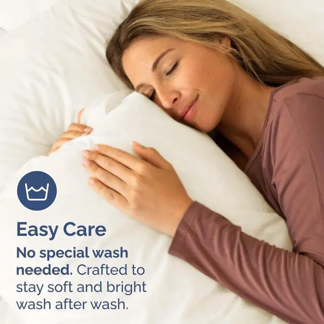 Alt view image 5 of 7 - Queen Pillow Cases Set of 4 - Ultra Soft Hotel Quality Pillowcase Covers - Comfy, Cozy & Wrinkle Free - Shrinkage, Stain & Fade Resistant - Machine Washable Pillow Protectors - 4 Piece Set - Off White