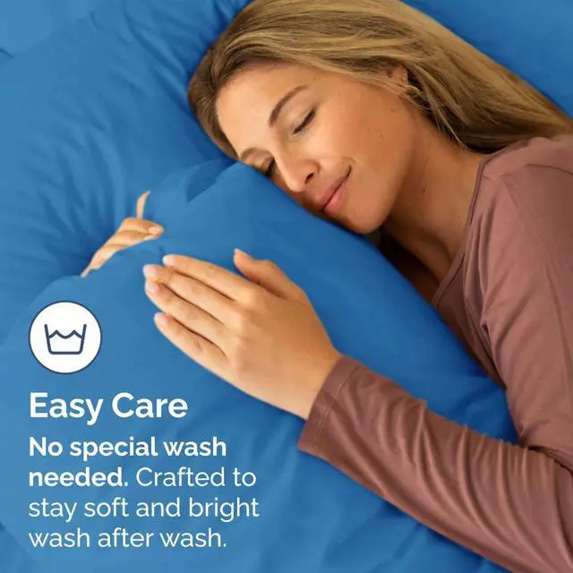 Alt view image 5 of 7 - King Standard Pillow Cases Set of 4 - Soft Hotel Quality Pillowcase Covers - Comfy Bedding for Women, Men, Kids & Teens - Machine Washable Pillow Protectors - 4 Piece Set - King Standard Royal Blue