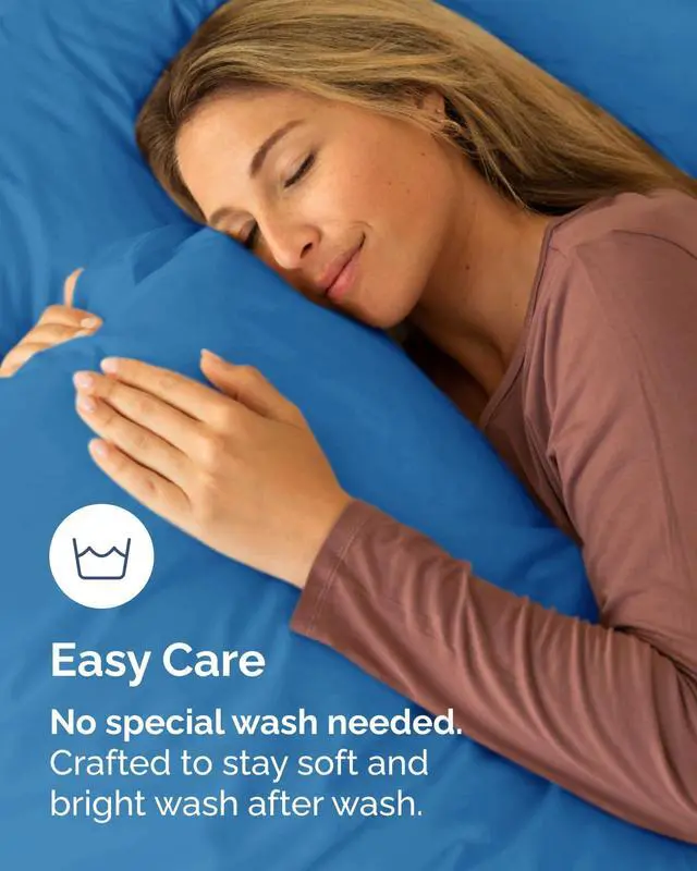 Alt view image 6 of 7 - Standard Pillow Cases Set of 10 - Ultra Soft Hotel Quality Pillowcase Covers - Comfy & Wrinkle Free - Shrink, Stain and Fade Resistant - Machine Washable Pillow Protectors - 10 Piece Set - Royal Blue