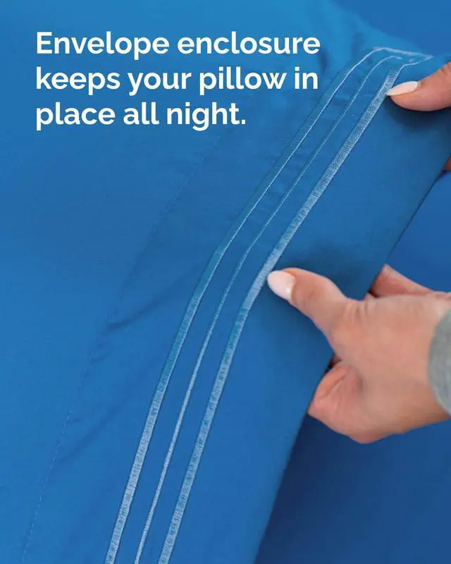 Alt view image 7 of 7 - Standard Pillow Cases Set of 10 - Ultra Soft Hotel Quality Pillowcase Covers - Comfy & Wrinkle Free - Shrink, Stain and Fade Resistant - Machine Washable Pillow Protectors - 10 Piece Set - Royal Blue