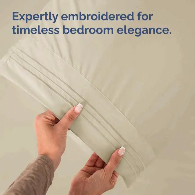 Alt view image 6 of 7 - Queen Pillow Cases Set of 2 - Ultra Soft Hotel Quality Pillowcase Covers - Comfy, Cozy & Wrinkle Free - Shrinkage, Stain and Fade Resistant - Machine Washable Pillow Protectors - 2 Piece Set - Wheat