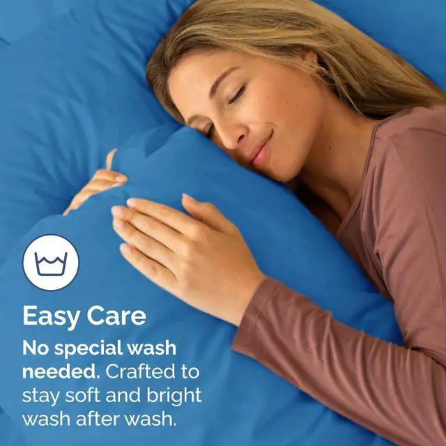 Alt view image 5 of 7 - Queen Pillow Cases Set of 4 - Ultra Soft Hotel Quality Pillowcase Covers - Comfy, Cozy & Wrinkle Free - Shrink, Stain & Fade Resistant - Machine Washable Pillow Protectors - 4 Piece Set - Royal Blue