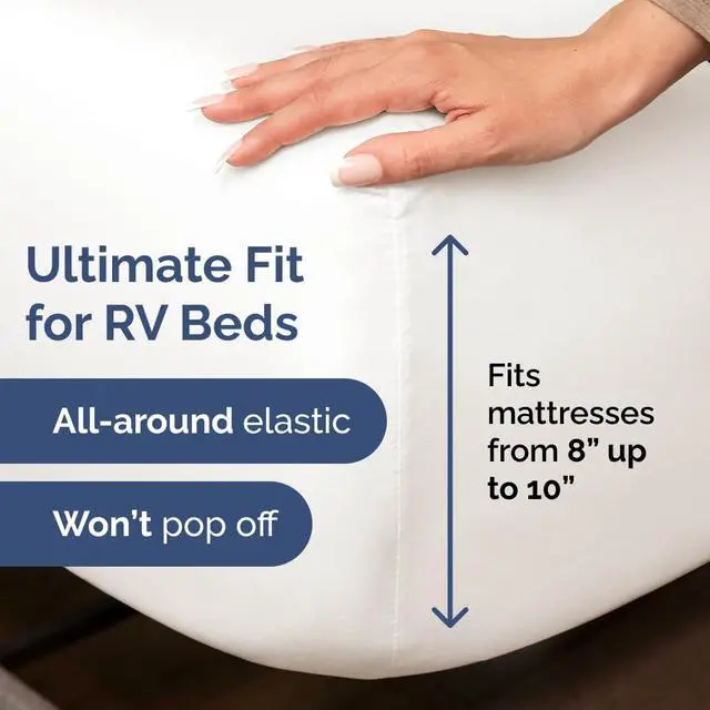 Alt view image 3 of 7 - Short Queen Size 4 Piece Sheet Set - RV Short Queen, Soft, Breathable & Cooling Bed Sheets Set with Deep Pockets - Hotel Luxury Bedding for Women & Men - Wrinkle Free & Fade Resistant - Antique White