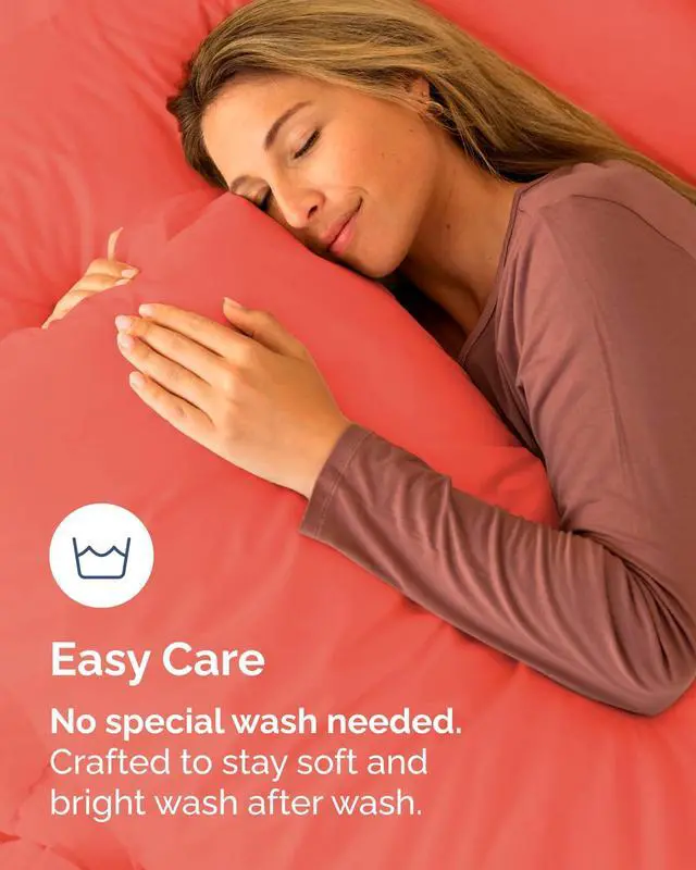 Alt view image 6 of 7 - King Standard Pillow Cases Set of 8 - Ultra Soft Hotel Quality Pillowcase Covers - Comfy & Wrinkle Free - Shrink & Fade Resistant - Easy-Care, Machine Washable Pillow Protectors - 8 Piece Set - Coral
