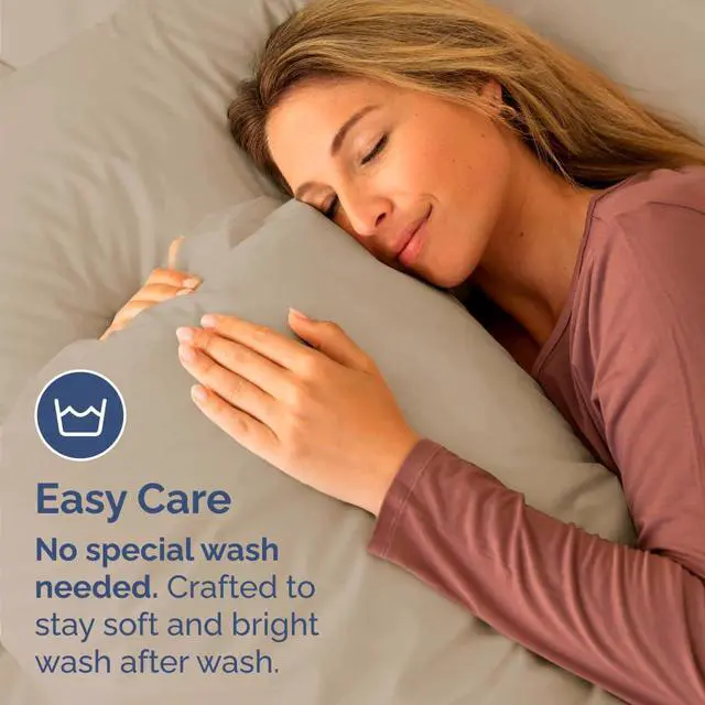 Alt view image 5 of 7 - King Standard Pillow Cases Set of 4 - Soft Hotel Quality Pillowcase Covers - Comfy Bedding for Women, Men, Kids & Teens - Machine Washable Pillow Protectors - 4 Piece Set - King Standard Size Cream