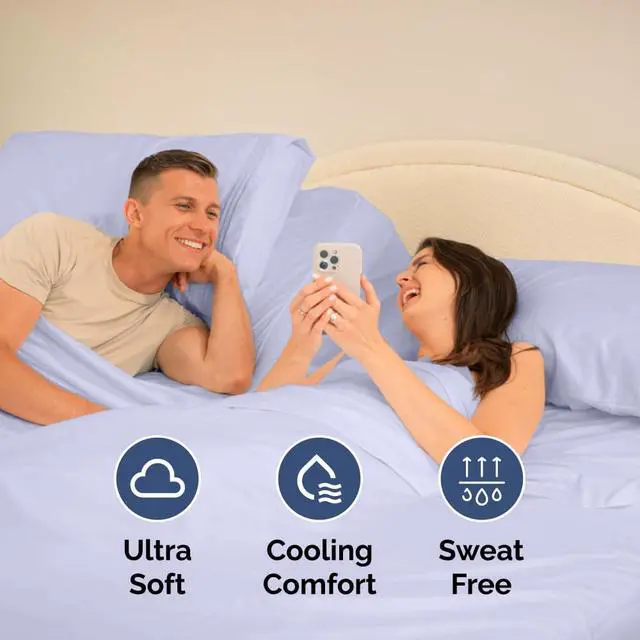 Alt view image 5 of 7 - Flex Top Split Head King 4 Piece Sheet Set - Soft, Breathable & Cooling Bed Sheets Set - Hotel Luxury Bedding for Women & Men with Deep Pockets - Wrinkle Free & Fade Resistant - Oeko-Tex - Lavender