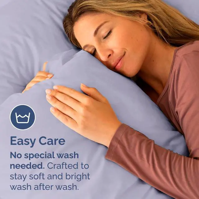 Alt view image 5 of 7 - King Standard Pillow Cases Set of 4 - Soft Hotel Quality Pillowcase Covers - Comfy Bedding for Women, Men, Kids & Teens - Machine Washable Pillow Protectors - 4 Piece - King Standard Light Lavender