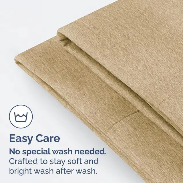 Alt view image 5 of 7 - King Standard Pillow Cases Set of 2 - Ultra-Soft Hotel Quality Pillowcase Covers - Comfy, Cozy & Fade Free - Wrinkle Resistant - Machine Washable Pillow Protectors - 2 Piece Set - Heathered Tan