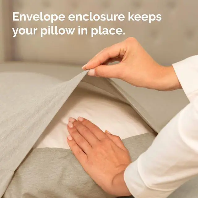 Alt view image 6 of 7 - Body Pillowcases Set of 4-20x54 Long Body Pillow Case - Soft Body Pillow Cover for Sleeping & Side Sleepers - Breathable & Fade Free - Machine Washable with Envelope Enclosure - (Heathered Beige)