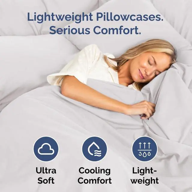 Alt view image 3 of 7 - King Pillow Cases Set of 10 - Ultra Soft Hotel Quality Pillowcase Covers - Comfy, Cozy & Wrinkle Free - Shrink, Stain and Fade Resistant - Machine Washable Pillow Protectors - 10 Pcs Set - French Grey