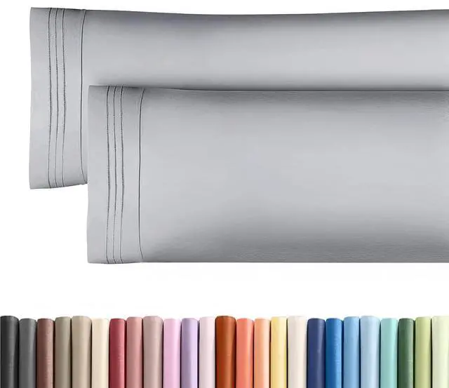 Main image of Body Pillowcases Set of 2-20x54 Long Body Pillow Case - Soft Body Pillow Cover for Sleeping & Side Sleepers - Comfy, Breathable & Wrinkle Free - Machine Washable w/Envelope Enclosure (Steel Blue)