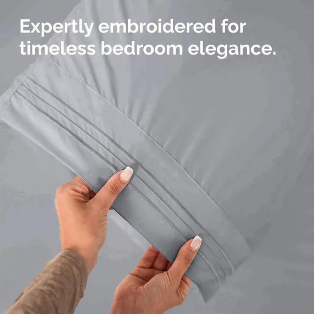 Alt view image 6 of 7 - Body Pillowcases Set of 2-20x54 Long Body Pillow Case - Soft Body Pillow Cover for Sleeping & Side Sleepers - Comfy, Breathable & Wrinkle Free - Machine Washable w/Envelope Enclosure (Steel Blue)
