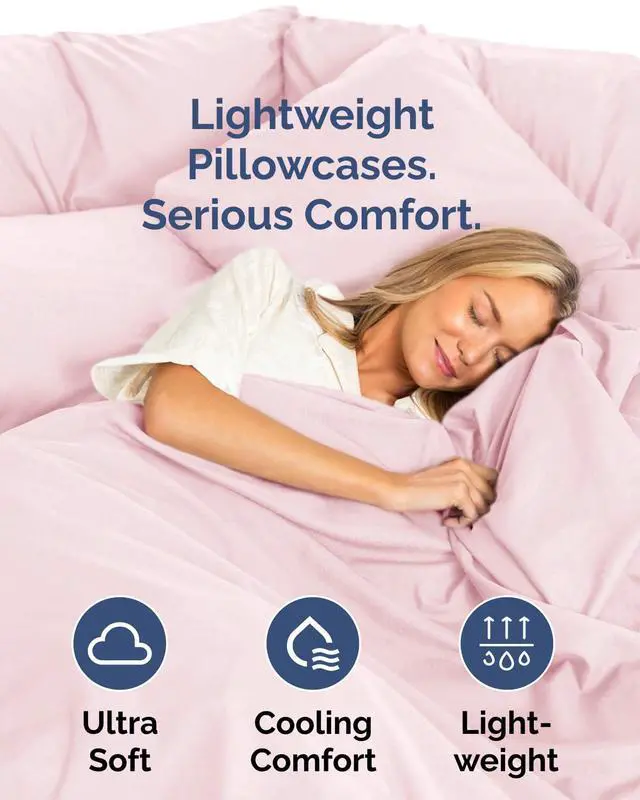 Alt view image 3 of 7 - King Pillow Cases Set of 10 - Ultra Soft Hotel Quality Pillowcase Covers - Comfy & Wrinkle Free - Stain & Fade Resistant - Easy-Care, Machine Washable Pillow Protectors - 10 Piece Set - Lavender Pink