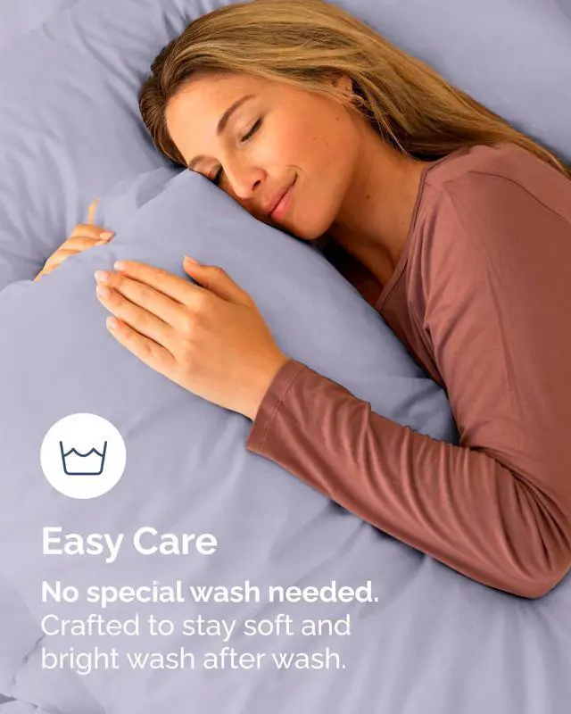 Alt view image 6 of 7 - King Pillow Cases Set of 10 - Ultra Soft Hotel Quality Pillowcase Covers - Comfy & Wrinkle Free - Shrink, Stain and Fade Resistant - Machine Washable Pillow Protectors - 10 Piece Set - Light Lavender