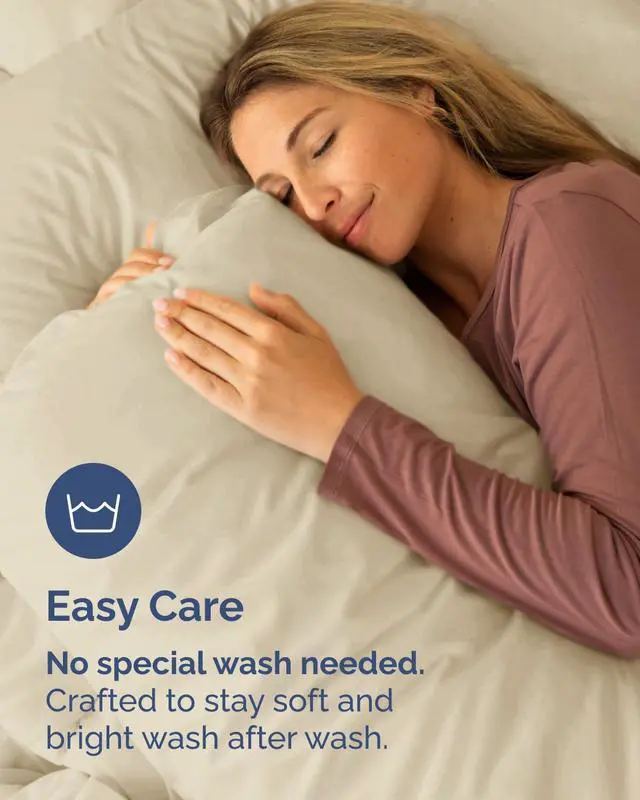 Alt view image 6 of 7 - King Standard Pillow Cases Set of 10 - Ultra Soft Hotel Quality Pillowcase Covers - Comfy & Wrinkle Free - Shrink, Stain and Fade Resistant - Machine Washable Pillow Protectors - 10 Piece Set - Cream