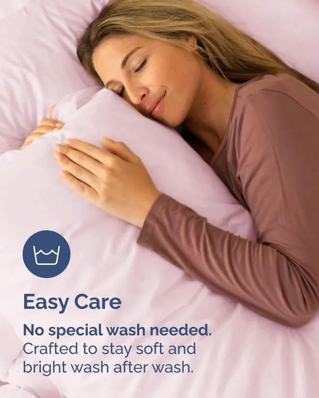 Alt view image 6 of 7 - King Pillow Cases Set of 10 - Ultra Soft Hotel Quality Pillowcase Covers - Comfy & Wrinkle Free - Stain & Fade Resistant - Easy-Care, Machine Washable Pillow Protectors - 10 Piece Set - Lavender Pink
