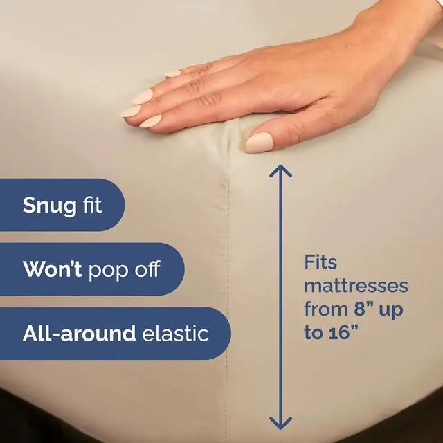 Alt view image 3 of 7 - King Size 4 Piece Sheet Set - Comfy Breathable & Cooling Sheets - Hotel Luxury Bed Sheets for Women & Men - Deep Pockets, Easy-Fit, Extra Soft and Wrinkle Free Sheets - Wheat Oeko-Tex Bed Sheet Set