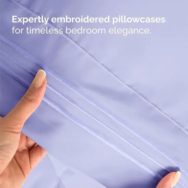 Alt view image 6 of 7 - Queen Size 4 Piece Sheet Set - Comfy Breathable & Cooling Sheets - Hotel Luxury Bed Sheets for Women & Men - Deep Pockets, Easy-Fit, Extra Soft & Wrinkle Free Sheets - Lavender Oeko-Tex Bed Sheet Set