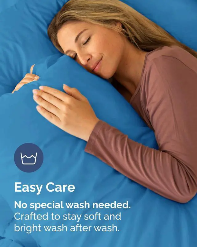 Alt view image 6 of 7 - King Standard Pillow Cases Set of 10 - Ultra Soft Hotel Quality Pillowcase Covers - Cozy & Wrinkle Free - Stain & Fade Resistant - Soft, Machine Washable Pillow Protectors - 10 Piece Set - Denim Blue