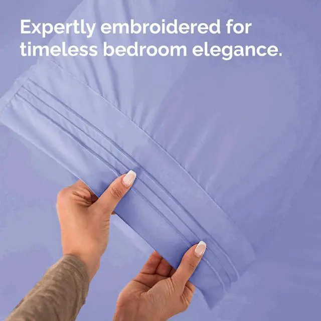 Alt view image 6 of 7 - Standard Pillow Cases Set of 4 - Ultra Soft Hotel Quality Pillowcase Covers - Comfy Bedding for Women, Men, Kids & Teens - Machine Washable Pillow Protectors - 4 Piece Set - Standard Size Lavender